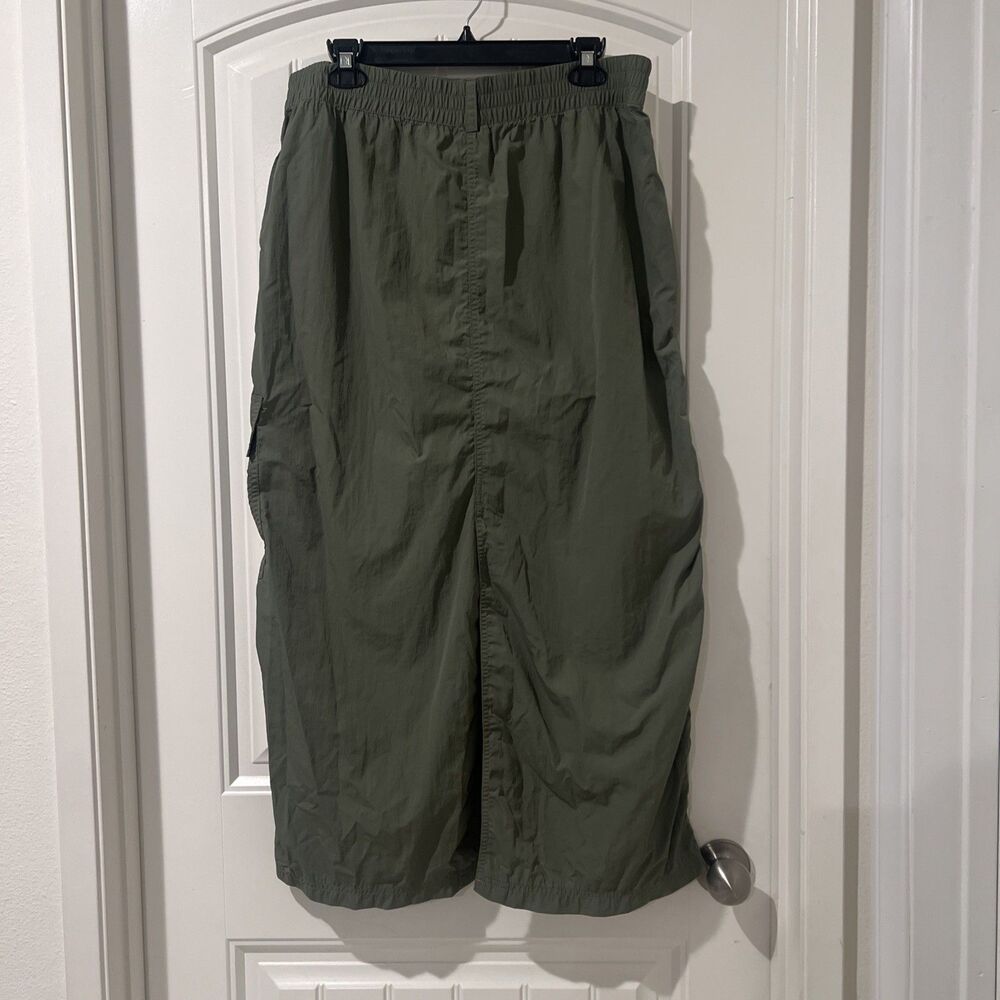 OFFLINE By Aerie On The Move Cargo Maxi Skirt Sage Green Utility Pocket NWOT L - Picture 10 of 16